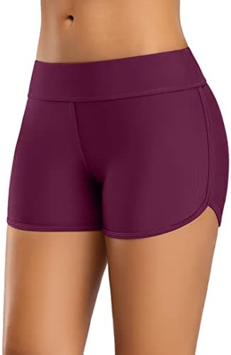 High Rise Swim Shorts for Women Swimsuit Shorts